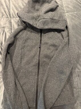 lululemon athletica Women's Heather Grey Full-Zip Hoodie Jacket